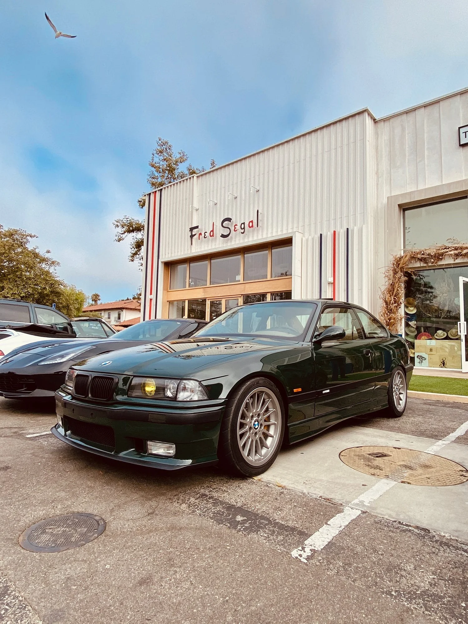 British Racing Green E36 at Malibu County Mart