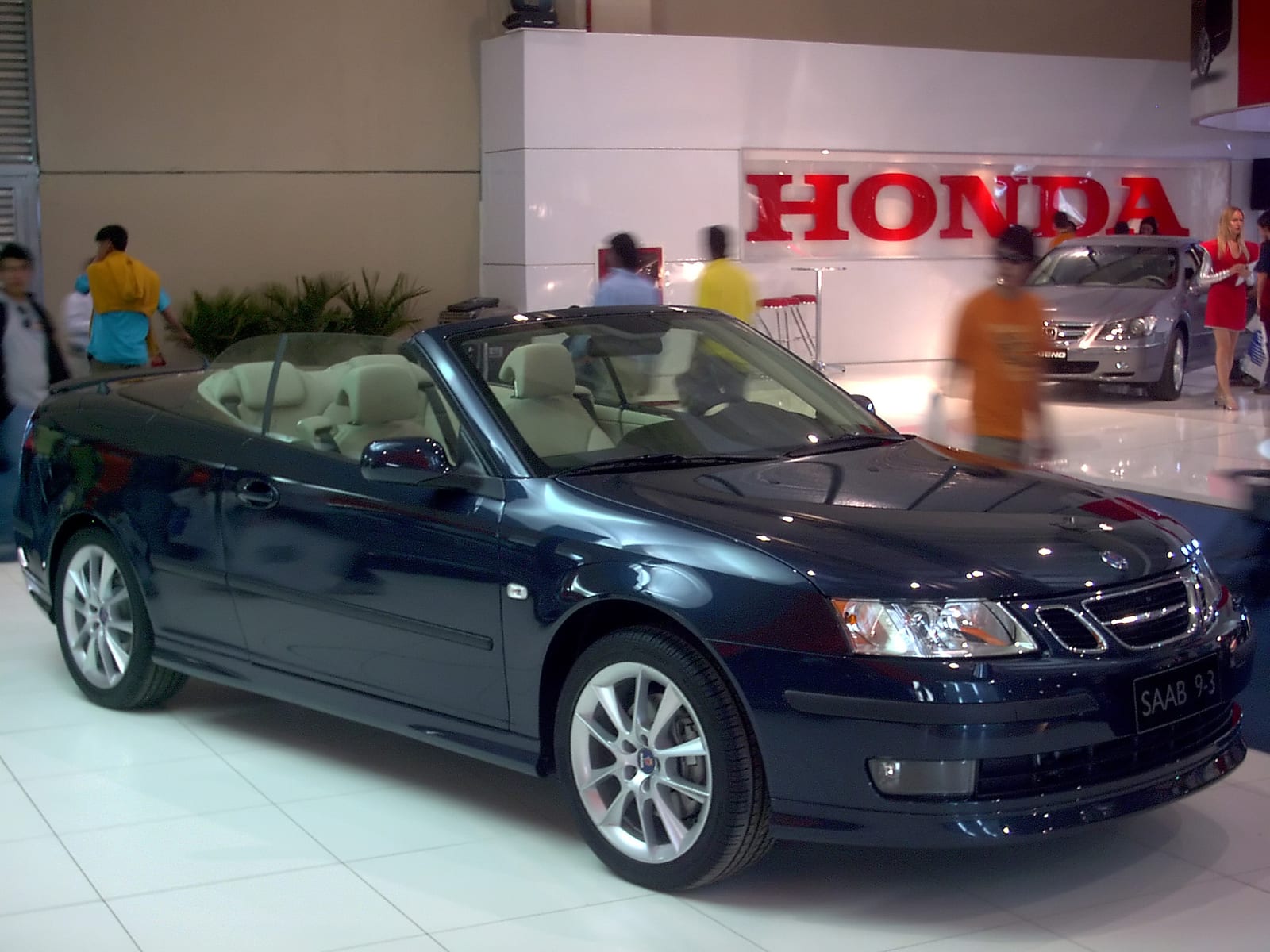 2006 Saab 9-3 Aero 2.8T convertible with the top down